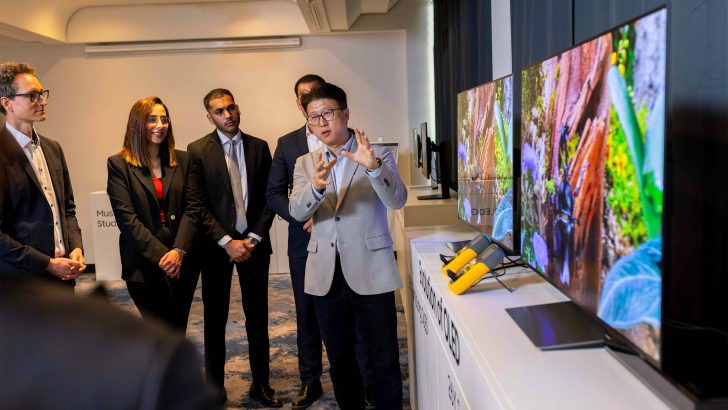 삼성 2026 유럽 테크 세미나에서 AI TV 기능을 설명하는 공식 이미지